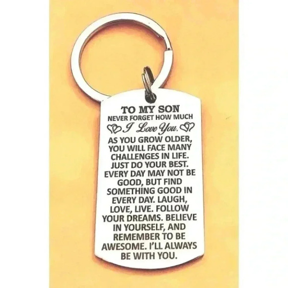To my Son I'll Always Be With You Keychain - Picture 1 of 1